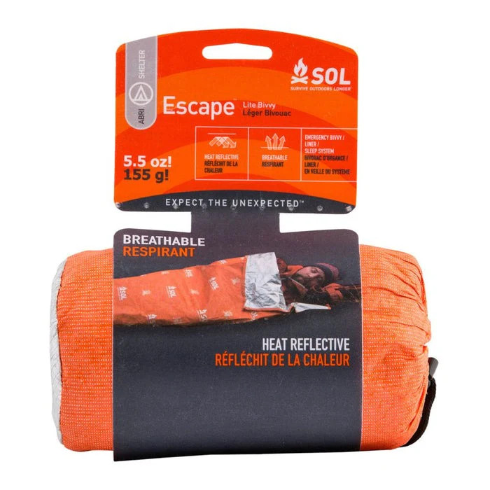 SOL Escape Lite Emergency Bivvy Reflective Heat Retention Sleeping Bag Shelter