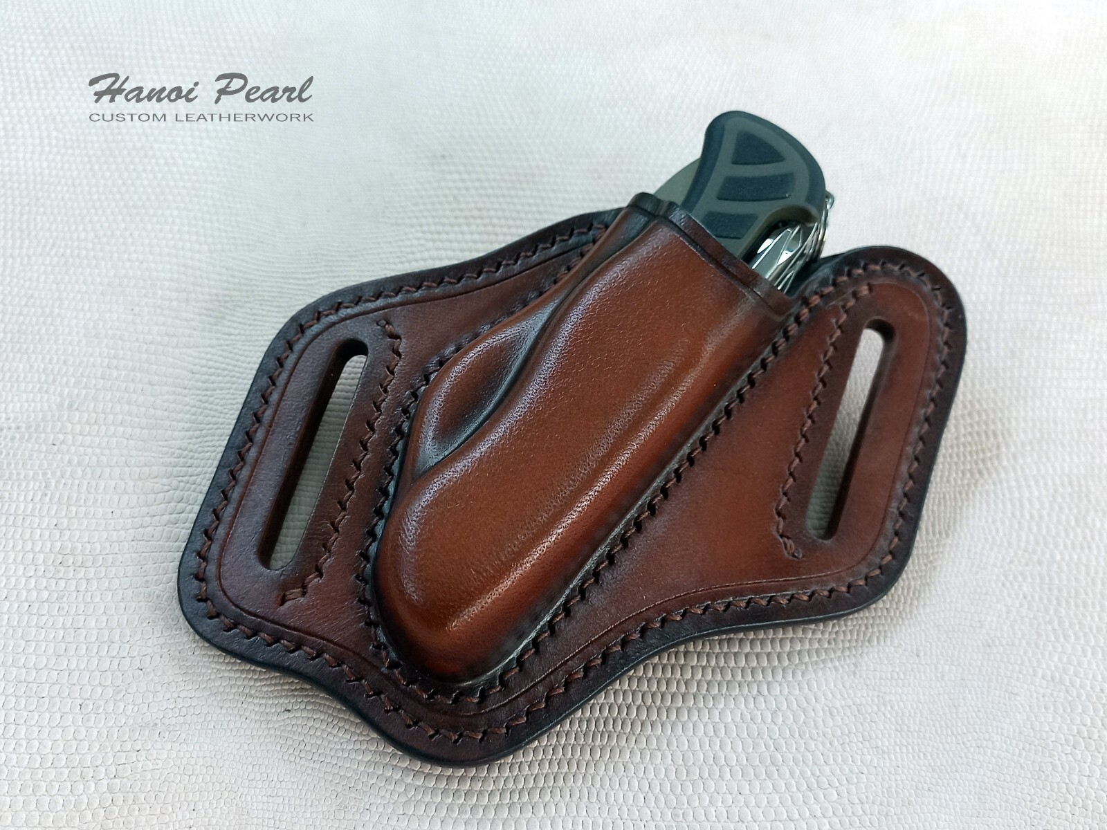 Custom Leather Sheath for Victorinox Soldier 08 or similar 111mm versions