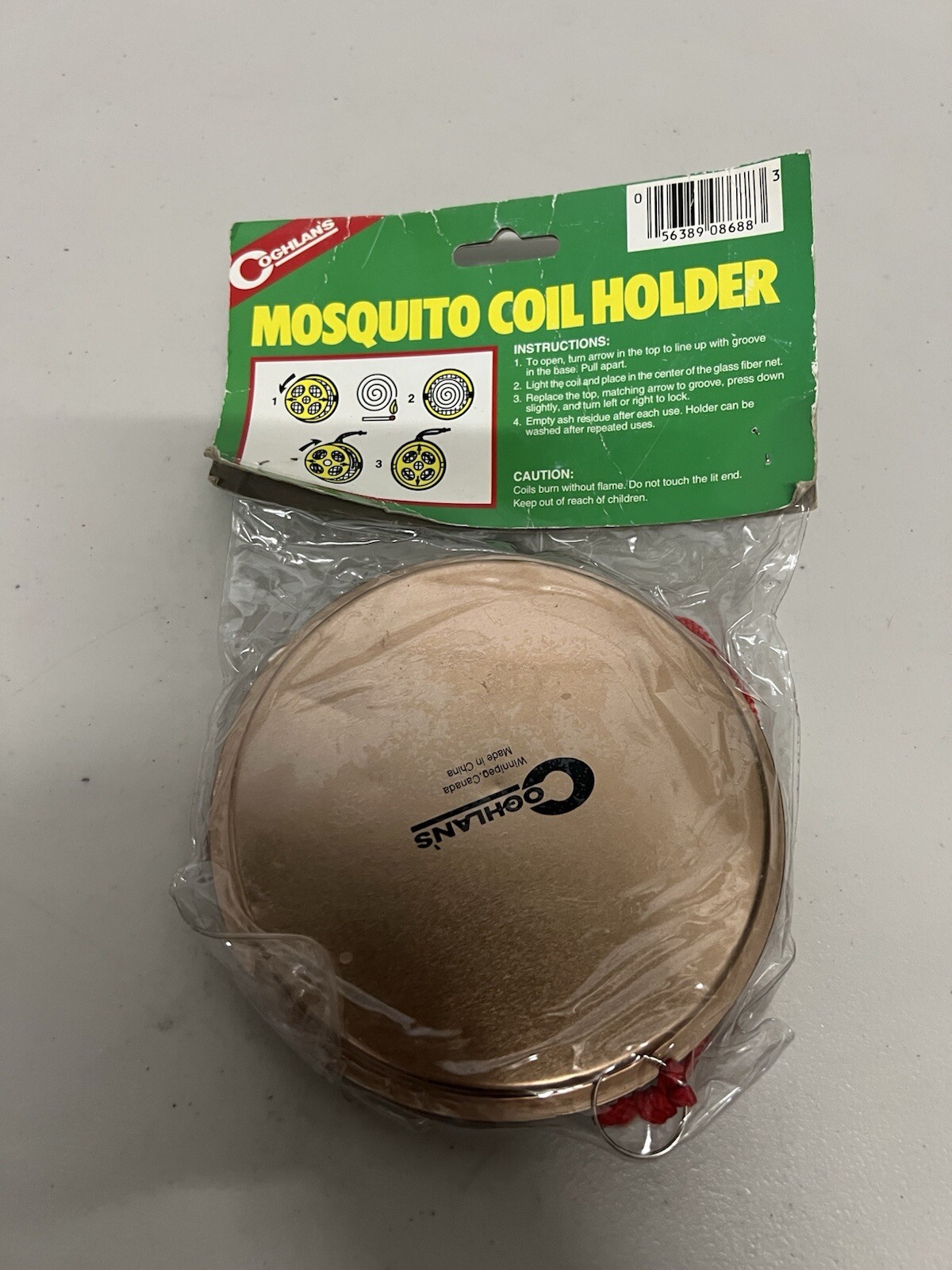 Retro Coghlan’s Mosquito Coil Holder NEW Sealed 1996 Fiber Mesh Coil Holder