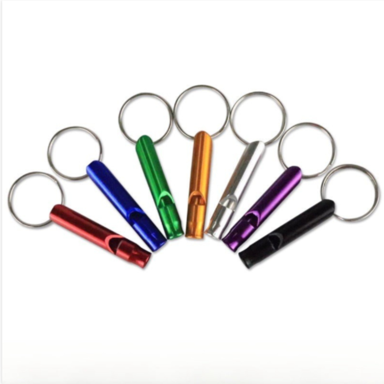 1-24pc Mini Survival Emergency Whistles Keychain Camping Hiking Outdoor Tool