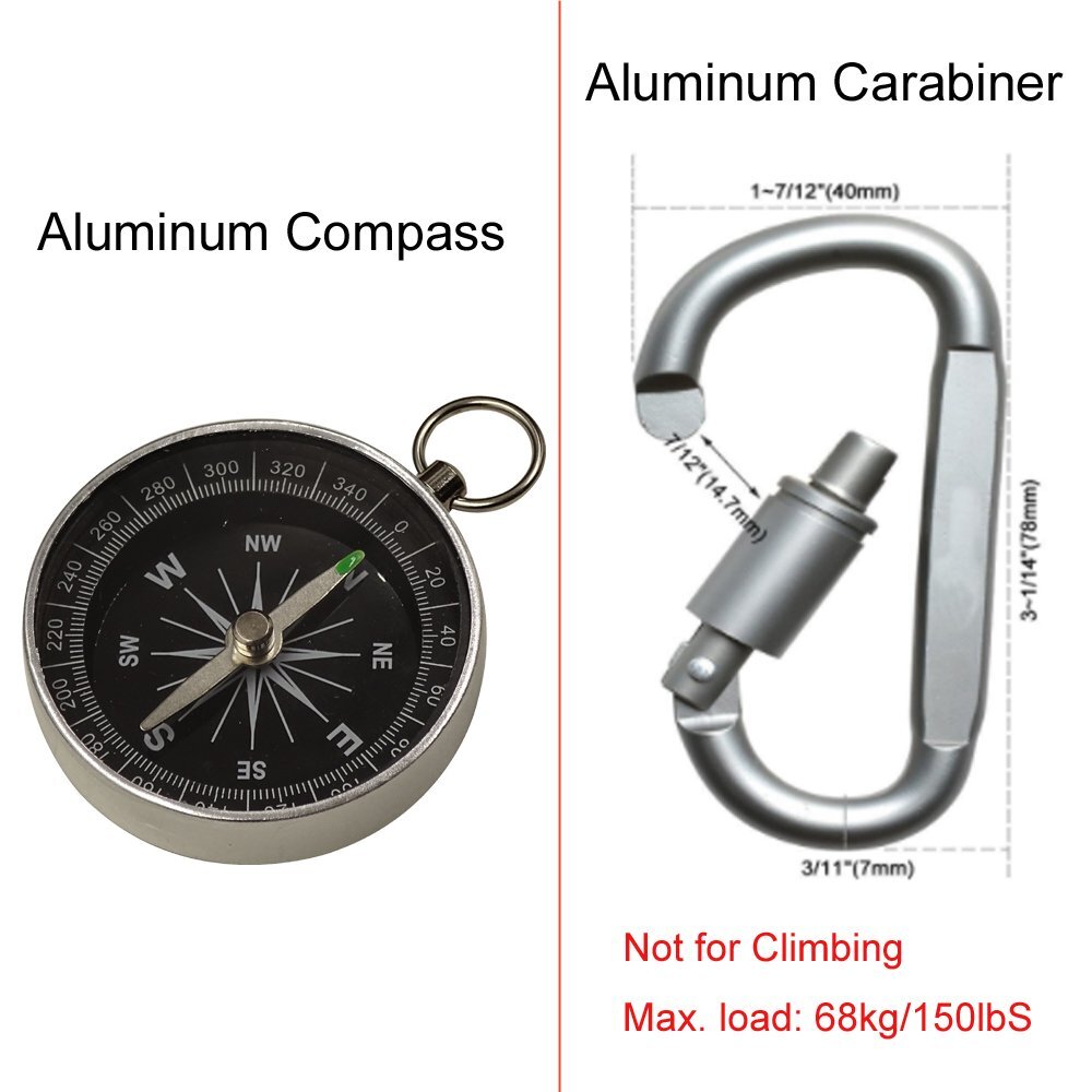 Outdoor Survival Kit 7 in 1,Mini Emergency Survival Gear Small Camping Equipment