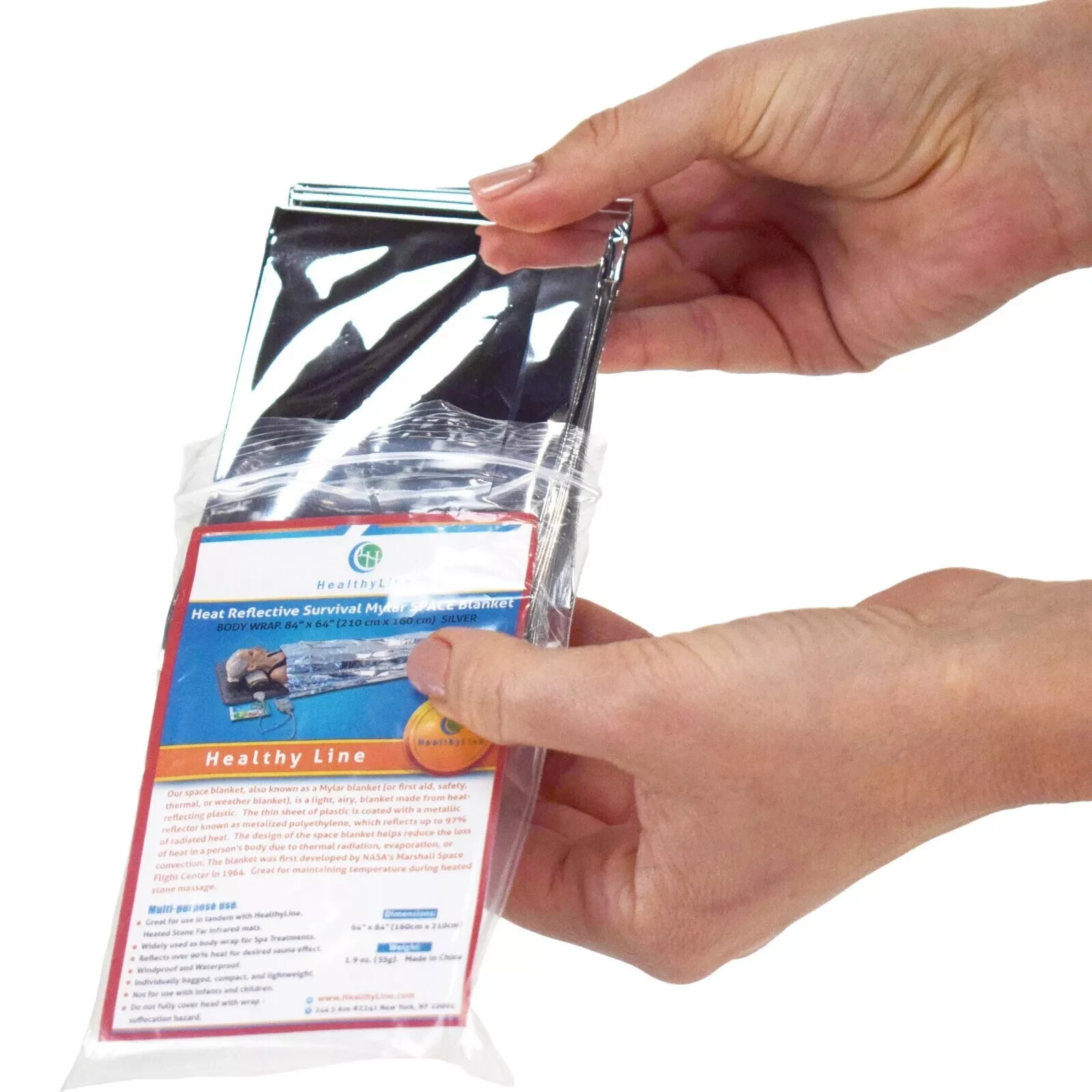 50 PACK – Emergency Blanket Mylar Survival Reflective Foil Heat Space Thermal