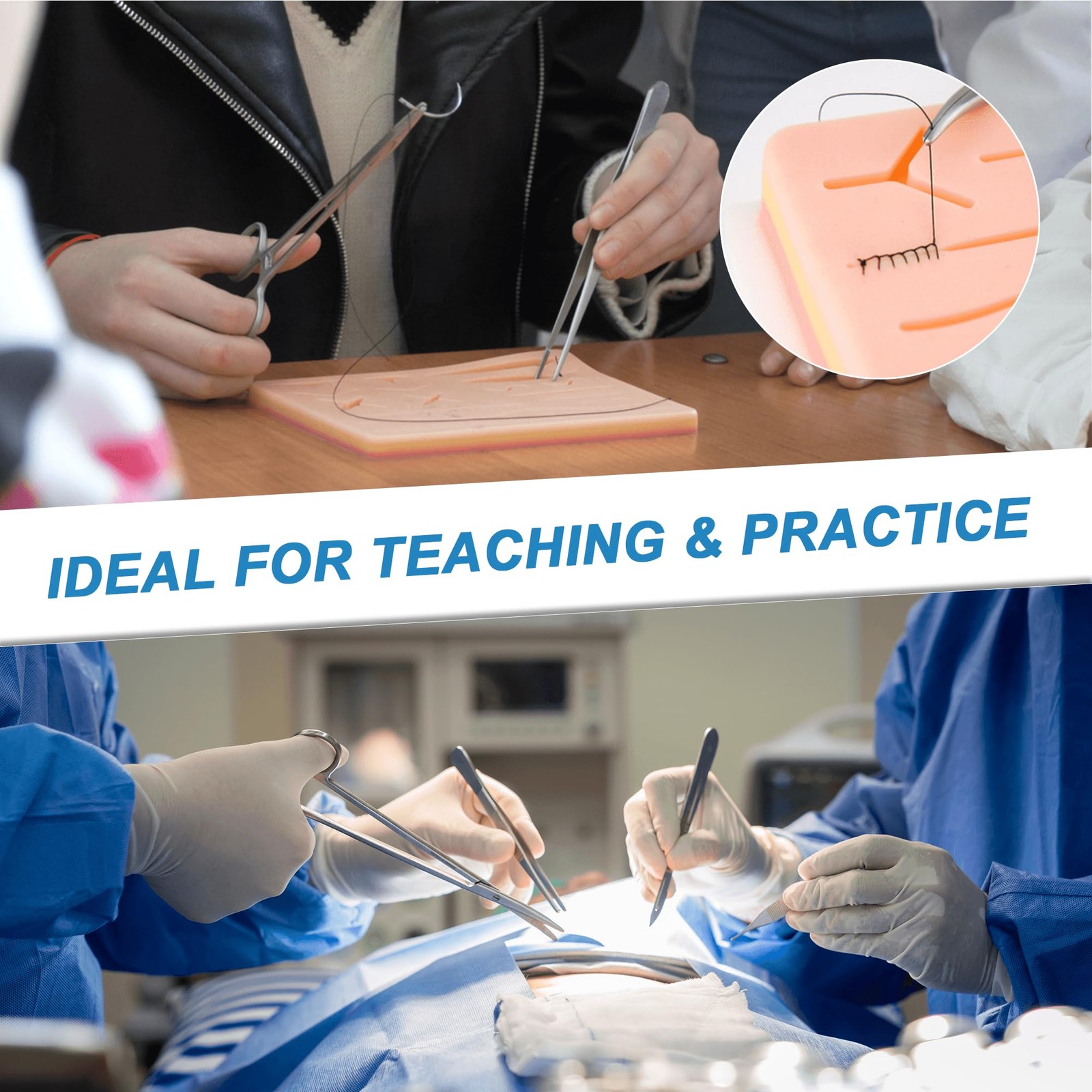 Spectabilis Suture Practice Thread and Needles for 2.36 x 0.78 x 0.1 inches
