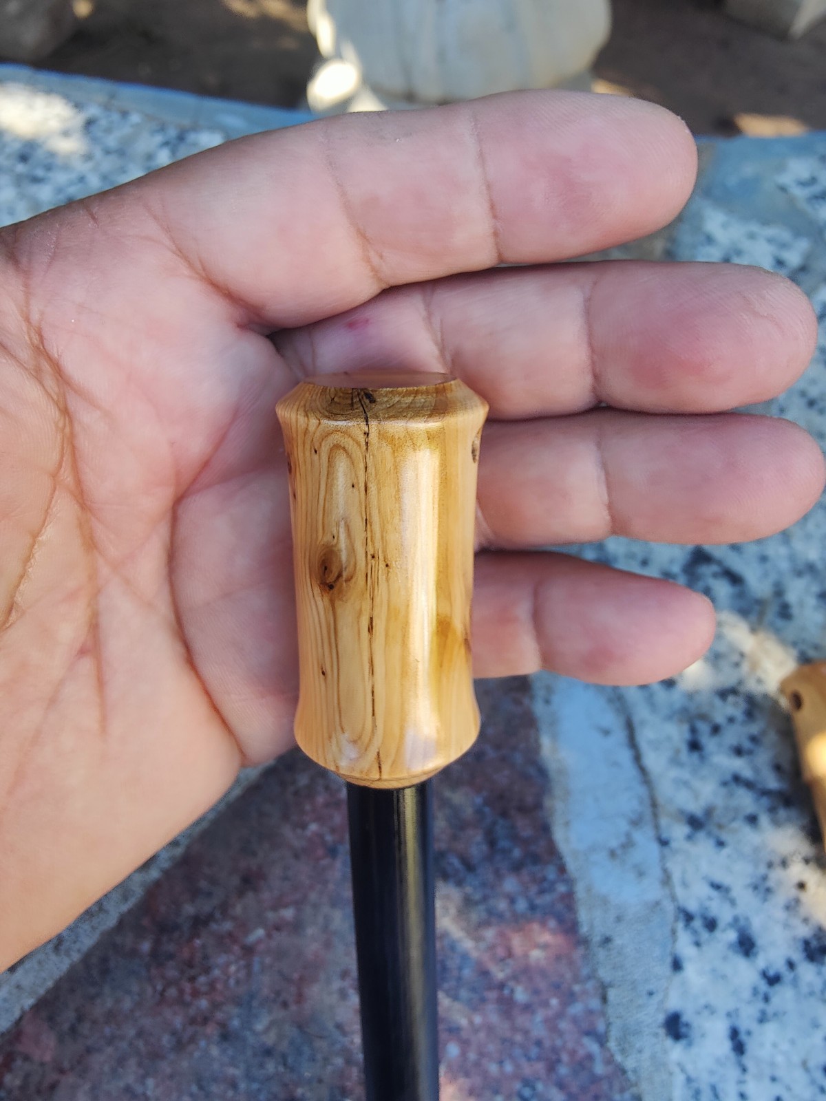 bushcraft 5″ x 1/2 ” ferrocerium rod yew wood handle | Ferro rod | mischmetal