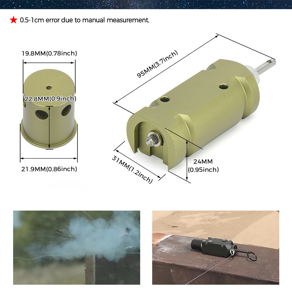 Perimeter Trip Alarm Aluminum Alloy Camp Safe Perimeter Trip Wire Alarm Green