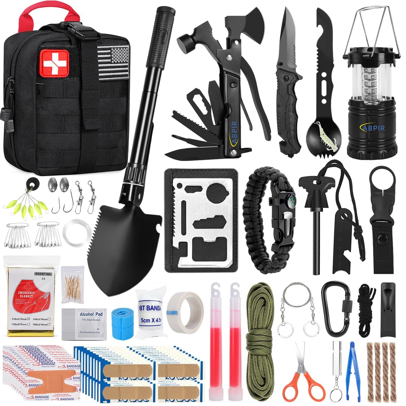 170 PCS Survival Kits, Survival First Aid Kit with Essential Survival Gear Em…