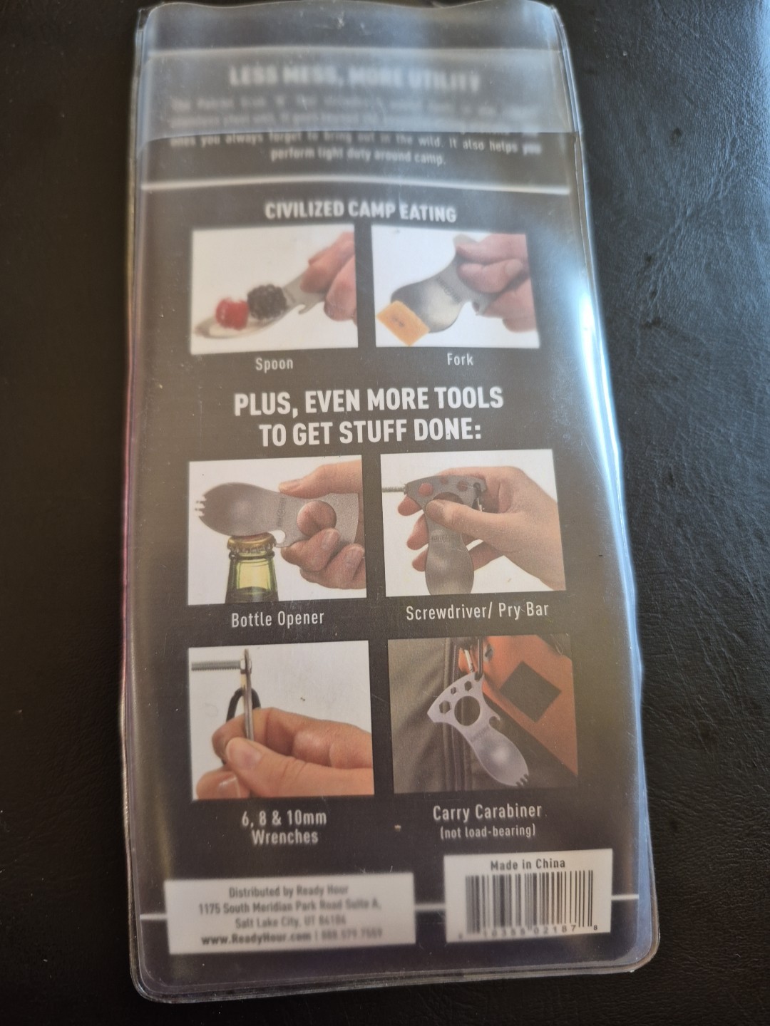 Ready Hour – Grub N Tool – Stainless Steel Camping Survival Utensil – NEW