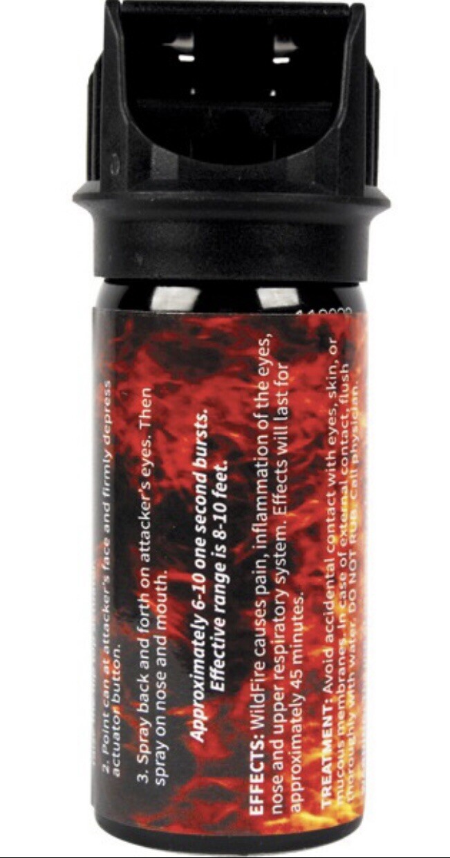 WILDFIRE STICKY Pepper GEL Spray 1. 4 MC 10% OC UV Dye SELF DEFENSE 2 oz HOT HOT