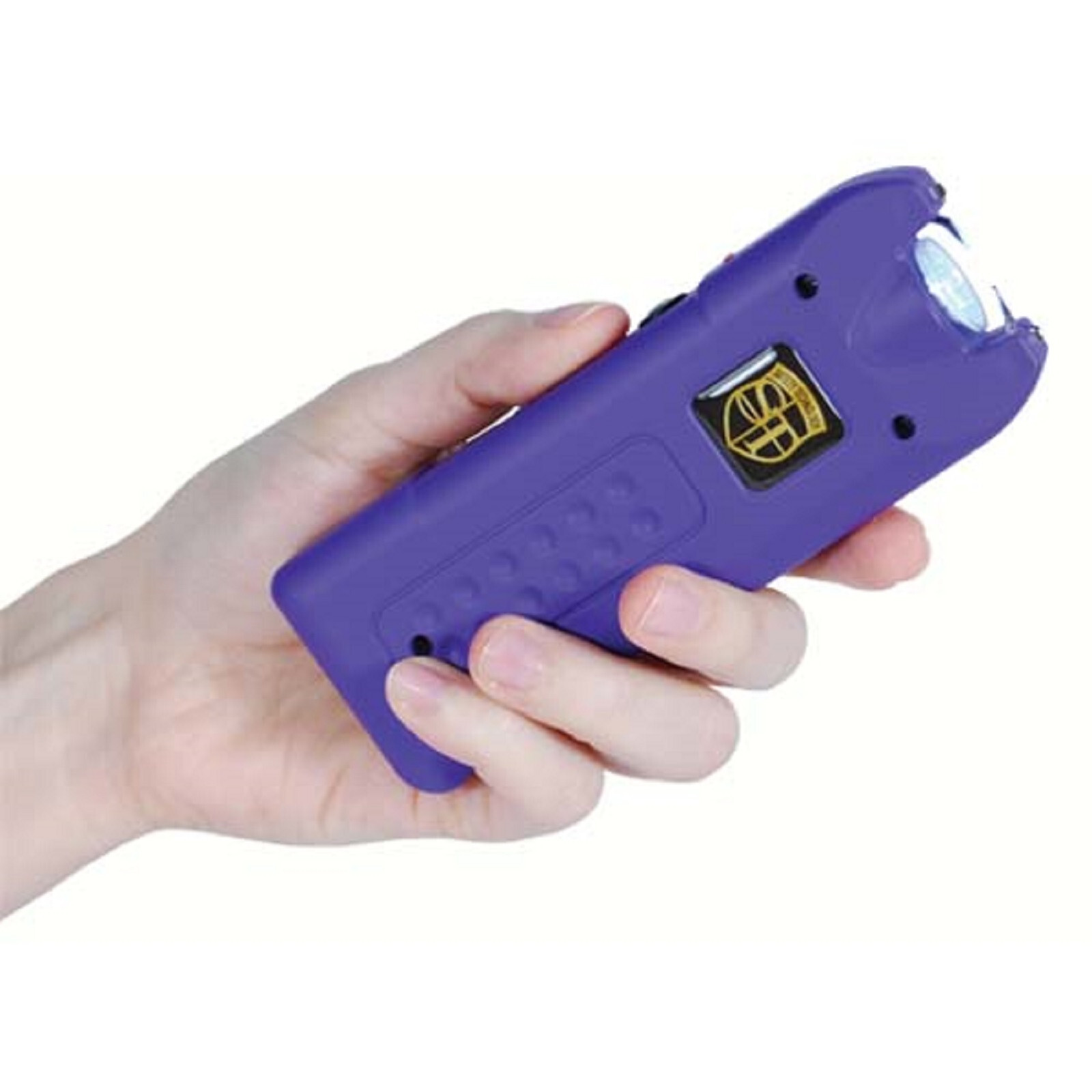 MultiGuard 80 MV Purple Stun Gun 120db Alarm LED Flashlight Built In Charger