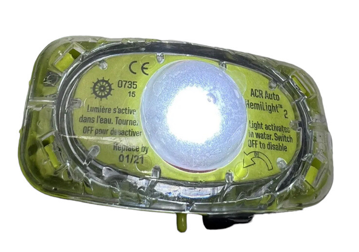 (QTY: 1) ACR Auto HemiLight 2 Survival Led Light, Attach To Lifejacket **Tested*