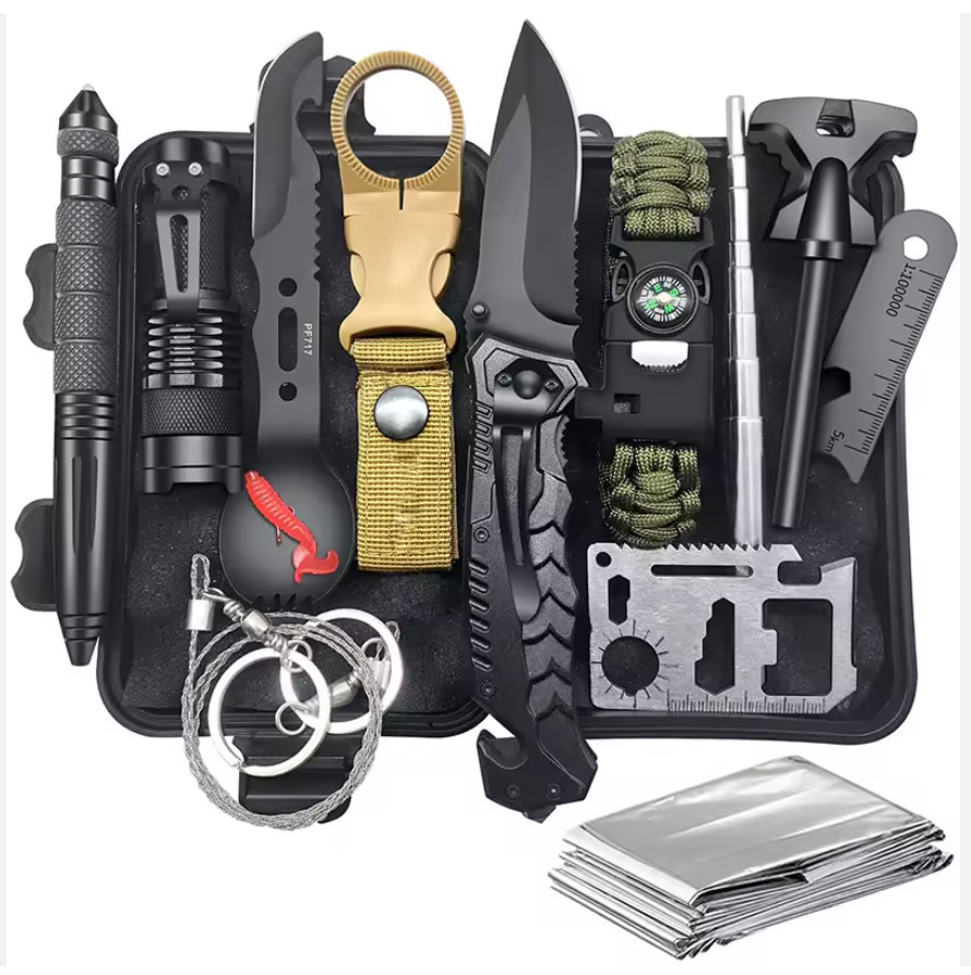 New Outdoor Survival Gear Set for Camping & Hiking DIY Emergency Kit for Camping
