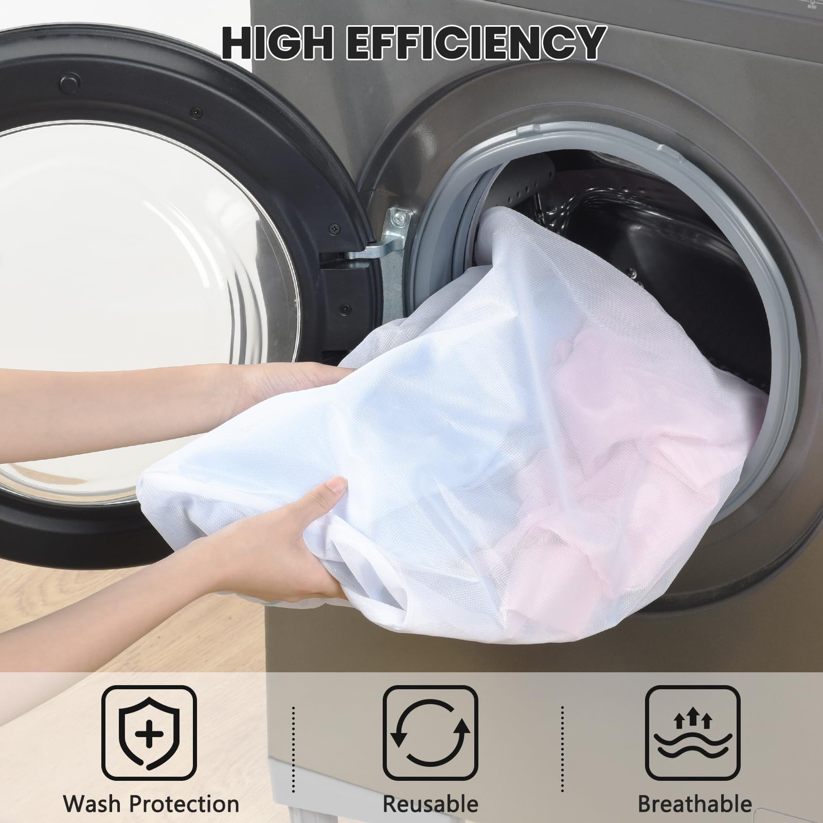 OTraki 12×16 Inch Mesh Laundry Bag 2 Pack Small Lingerie 12 x 16 inch, White