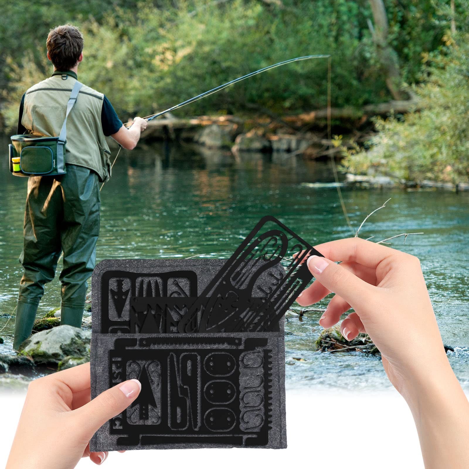 Survival Card, 6 Pack Stainless Steel Survival Tool, Wilderness Survival Ge…
