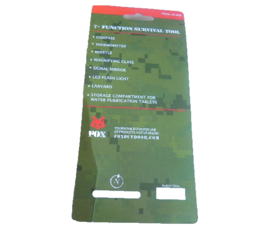 Survival Tool 7-Function For All Season Outdoor Activities (You will receive (3)