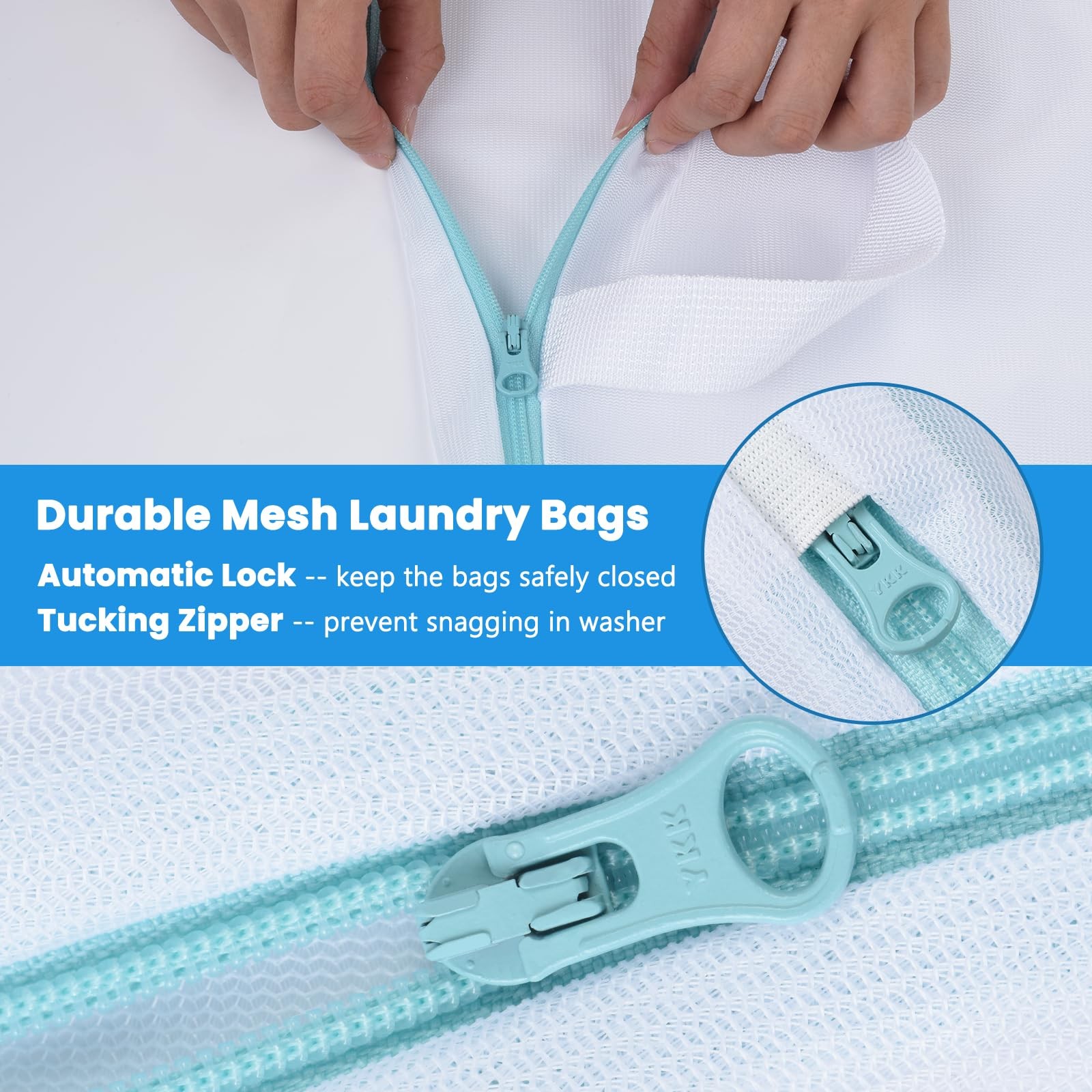 OTraki 12×16 Inch Mesh Laundry Bag 2 Pack Small Lingerie 12 x 16 inch, White