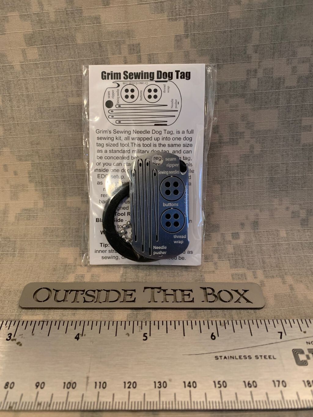Emergency/Survival: Grim Workshop NEW – Sewing Dog Tag – MADE IN USA!