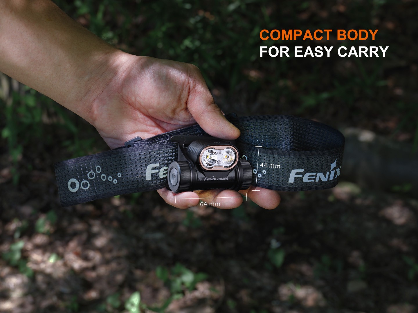 Fenix HM55R 1200 Lumen Lightweight Rechargeable Running Headlamp (Black)