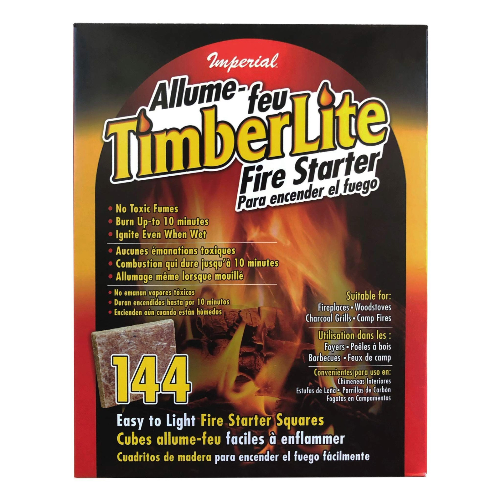 Imperial KK0313 Timberlite Fire Starter, 144 Squares, 144 Brown