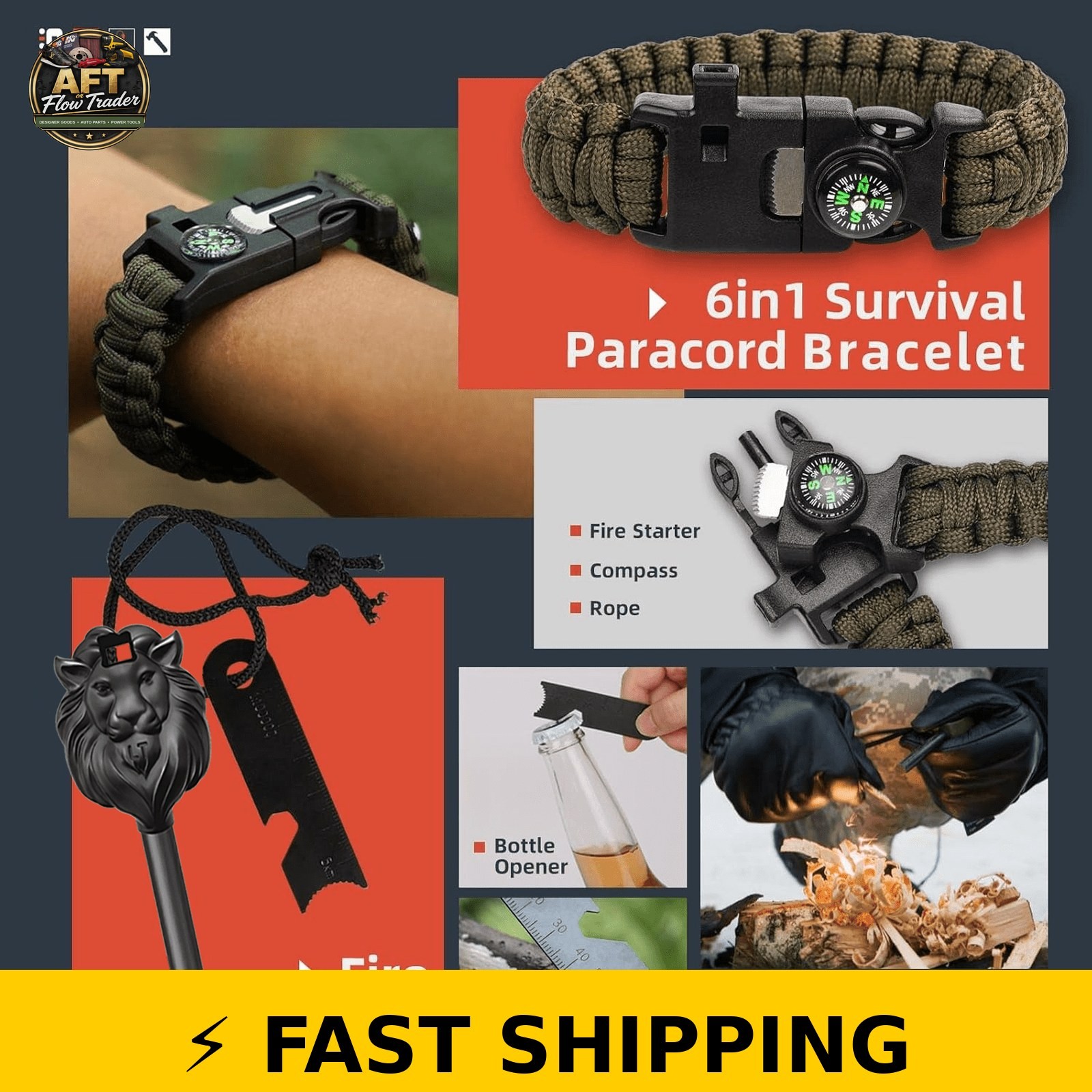 TEIPUERY 14-in-1 Emergency Survival Kit for Outdoor Adventures
