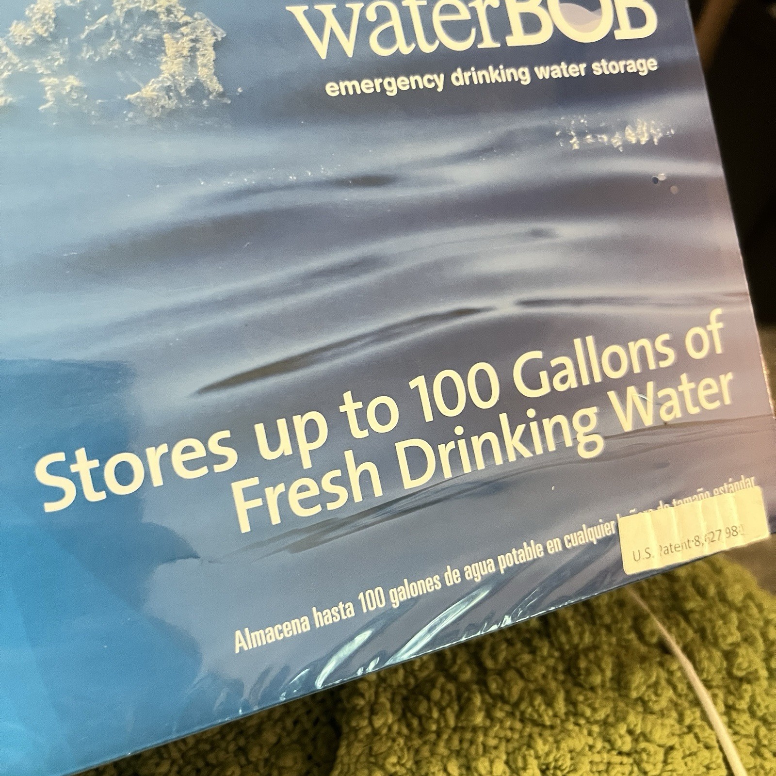 WaterBOB Bathtub Emergency Drinking Water Storage Container 100 gallons Sealed