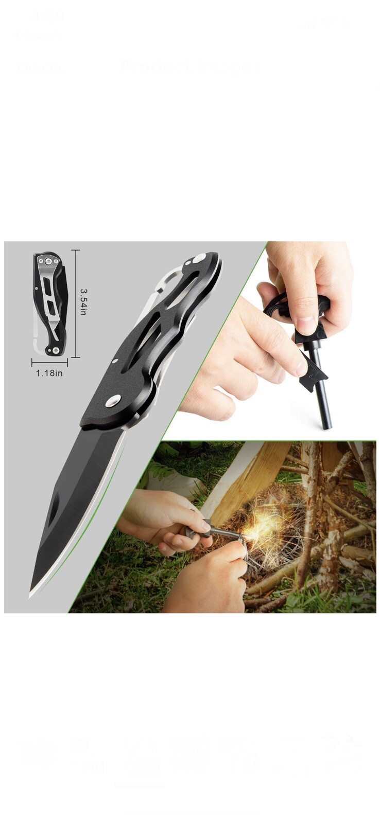 18 In 1 Outdoor Survival Kit Camping Emergency Gear Tactical Tools EDC Tool Case