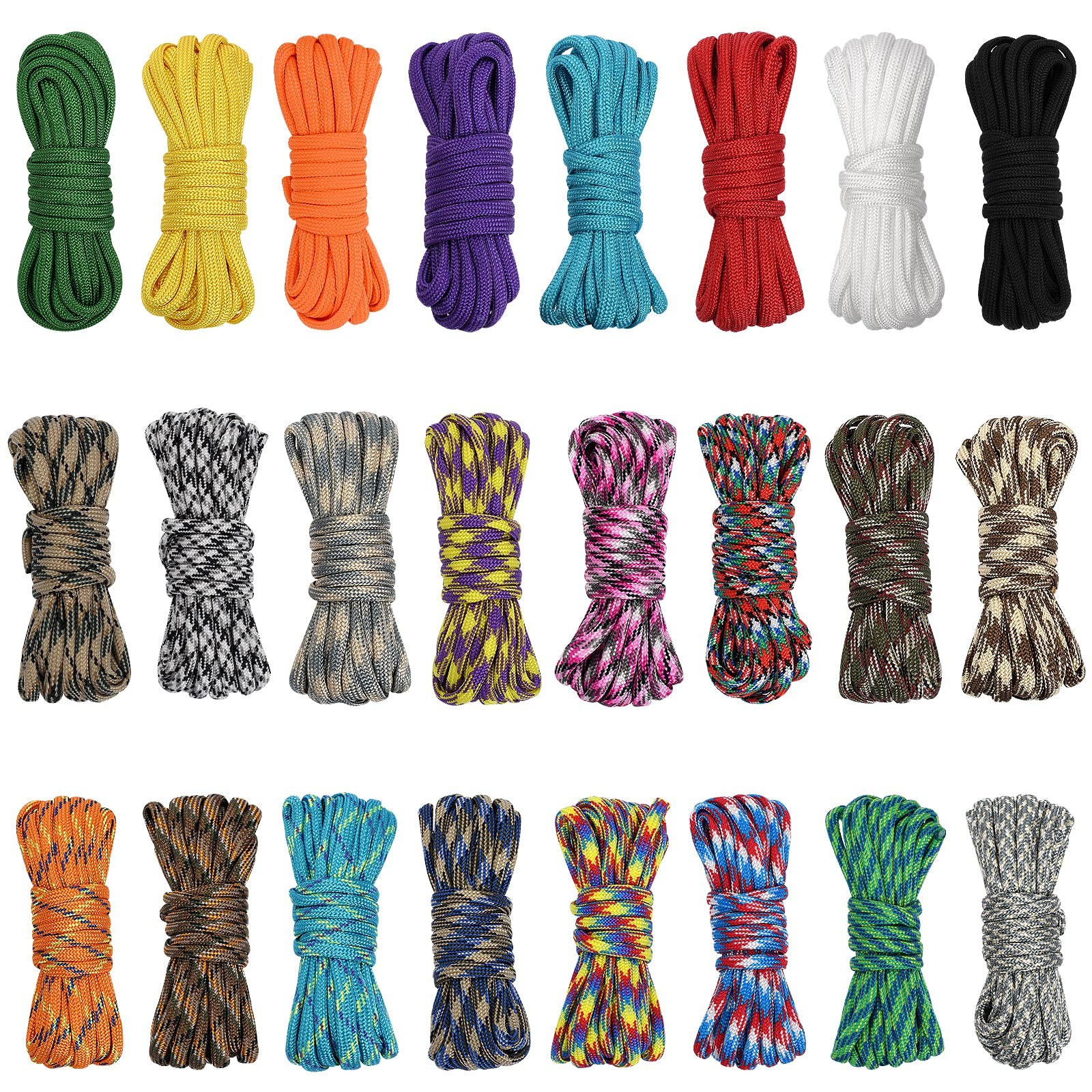 24 Colors Paracord Cord Multifunction Ropes 24 Different