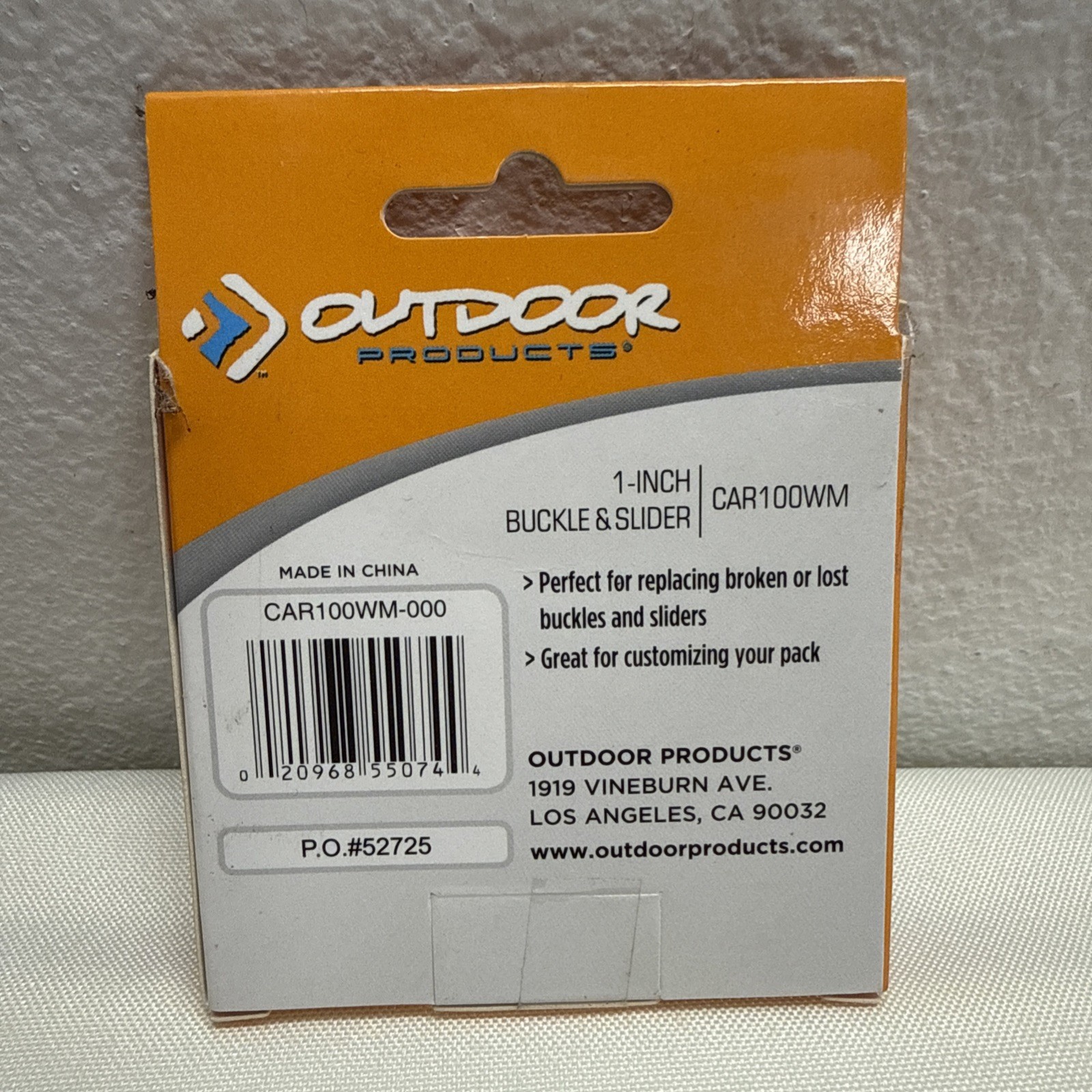 Outdoor Products 1” Buckle & Slider 2 Sets Per Box Bag Pack Repair Custom NEW
