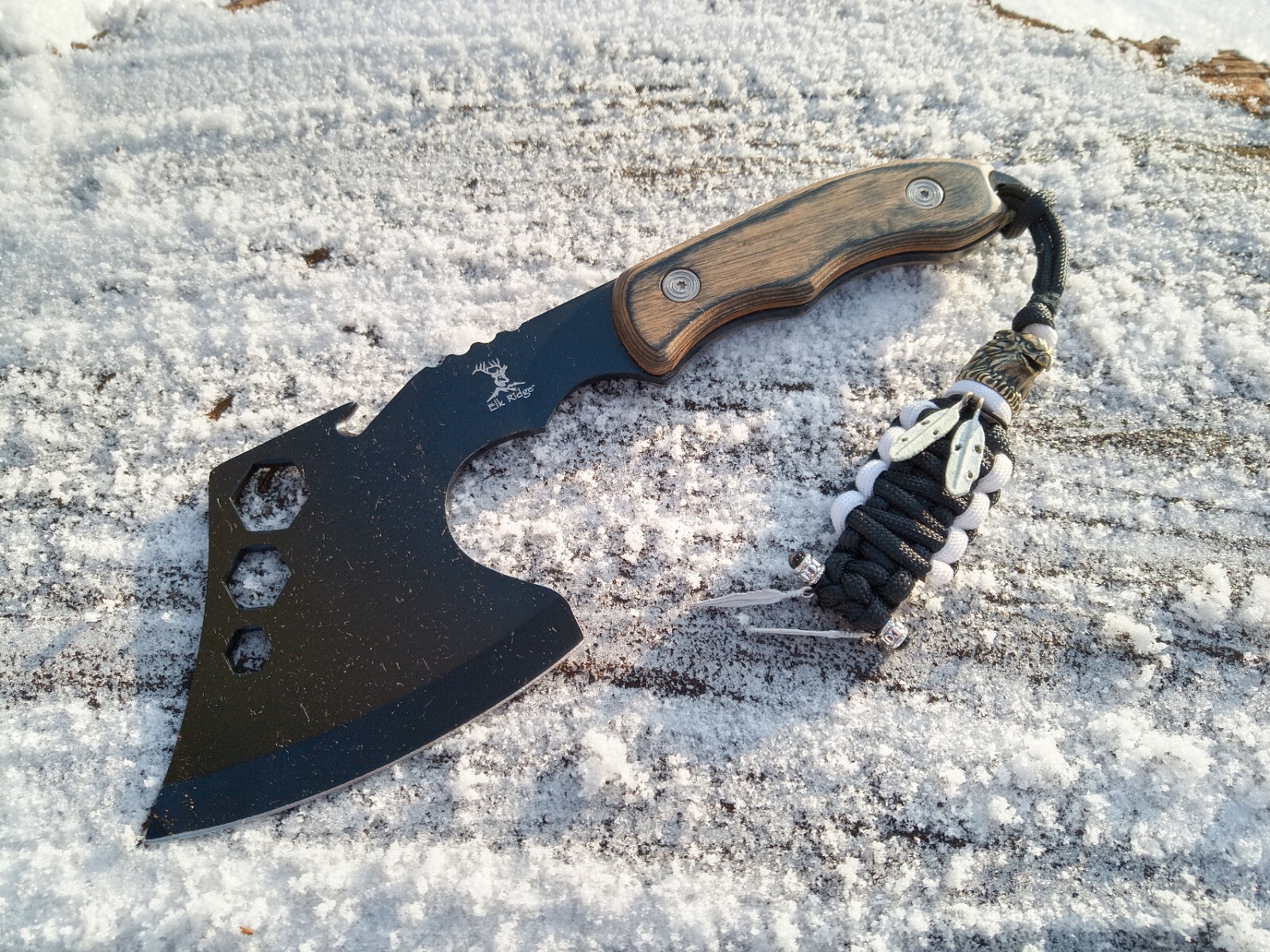 Paracord Eagle Knife Lanyard Multiuse Glow In the Dark Free Spin Ring Necklace