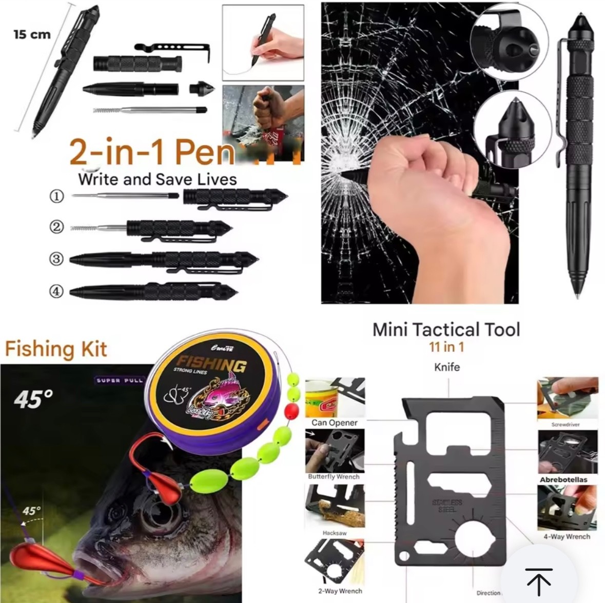 28PCS Survival Kit Emergency First Aid Tactical Gear Camping Hiking Outdoor SOS