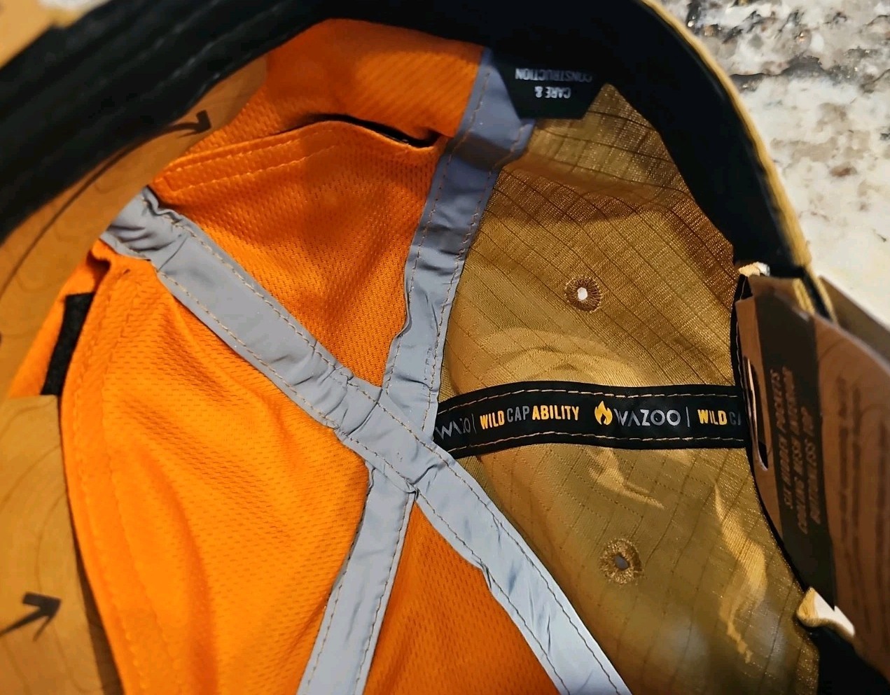 Wazoo Patch Cache Cap – 6 Secret Pocket Hat (Coyote Brown) Updated Version