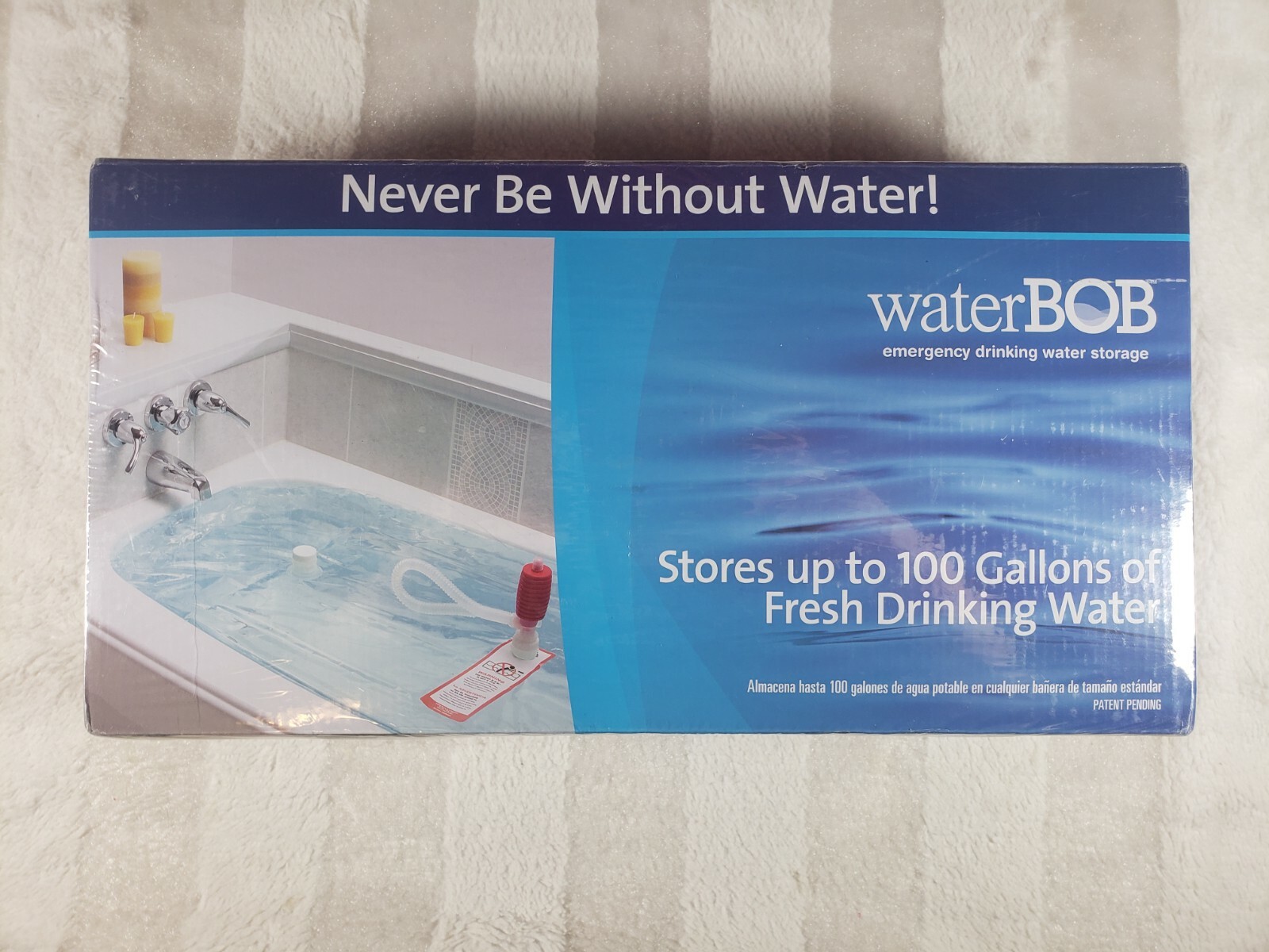 WaterBOB Bathtub Storage Emergency Drinking Water Container Holds 100 Gallons