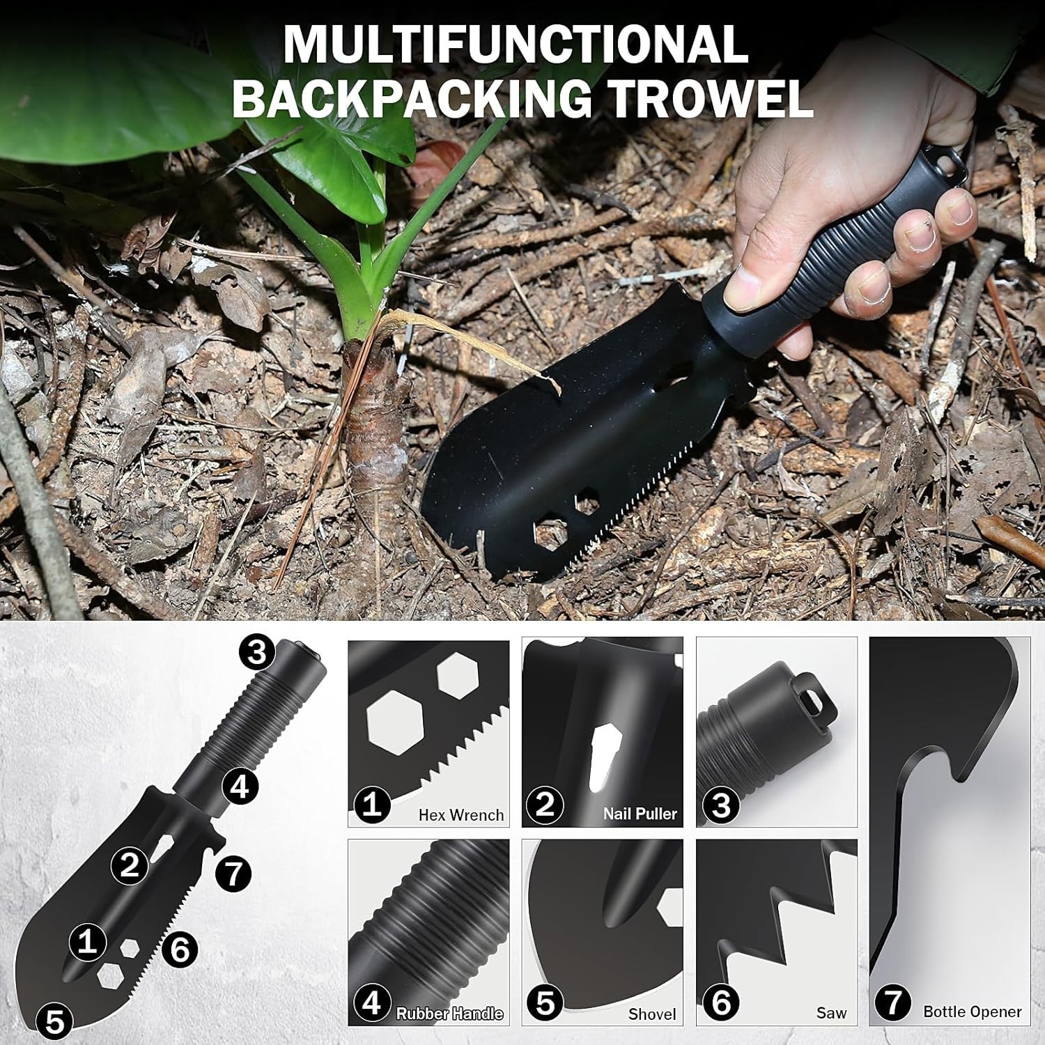 258PCS Survival Kit with Water Filter, First Aid, Emergency Tent Backpack