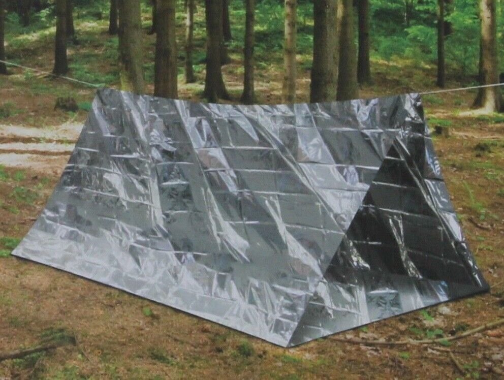 Emergency Shelter Blanket Reflective Tent 2 Person Camping Survival Bug Out Bag