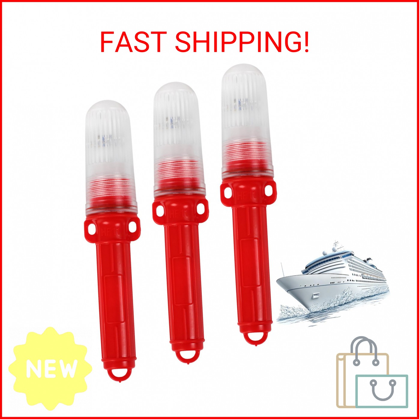 3Pcs Boat Flares, 2026 Upgrade Marine Flares,Visual Distress Signals for Boats,