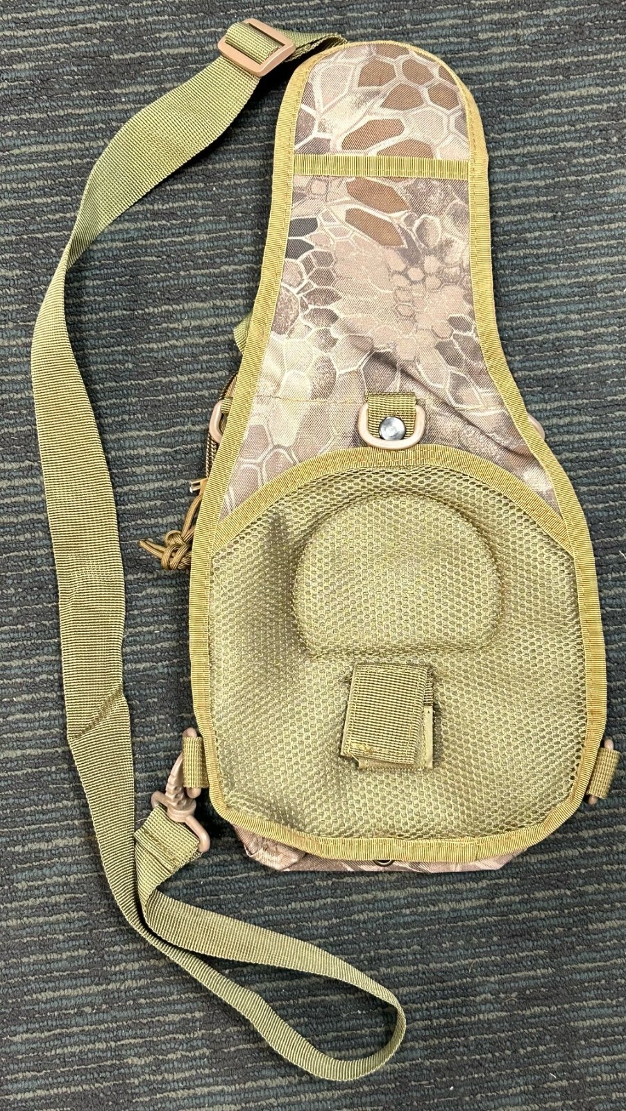 Shoulder Sling Bag Military Style Outdoor Compact Tan Python