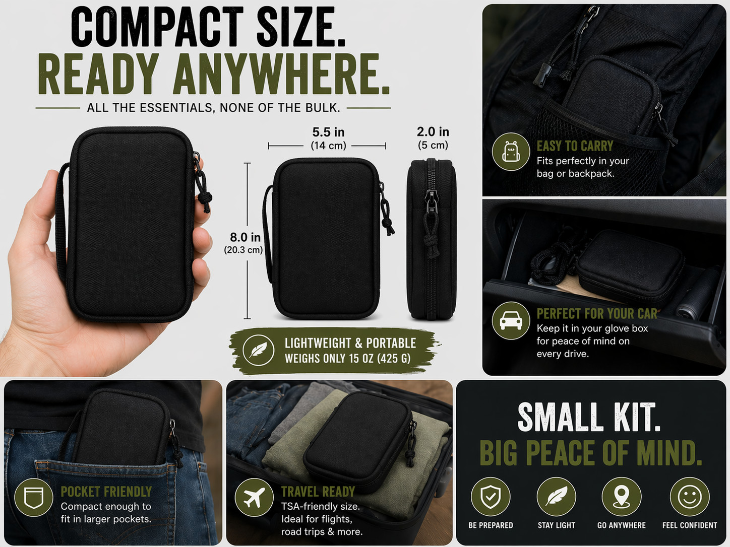 Emergency Survival Kit Bug Out Bag Camping Hiking Tactical Gear First Aid