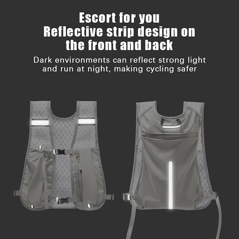 For Biking Running Storage Vest Lightweight Running Vest Reflective Chest Pack