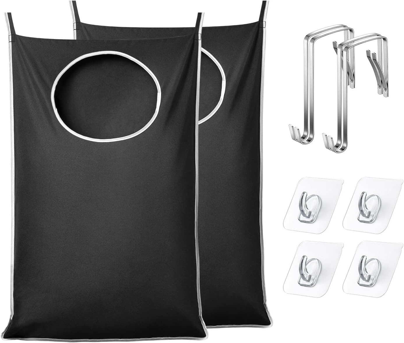 2 Pack Door Hanging Laundry Hamper, XL Hanging Bag with Large Opening