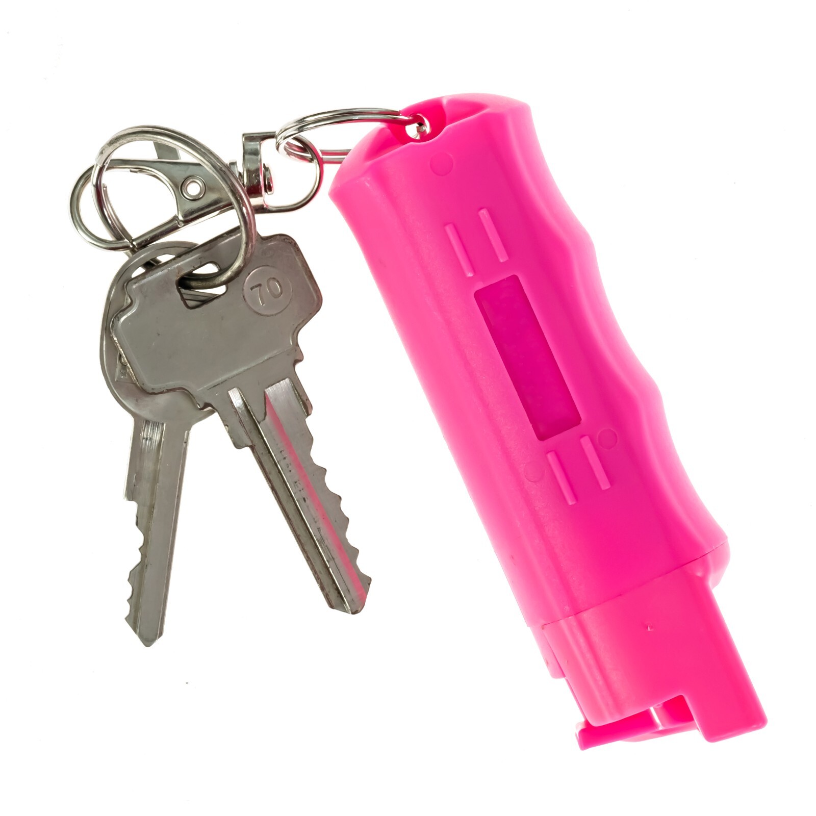 2 Pack Burn Pepper Spray for Self Defense Max Strength in Pink Keychain Cases