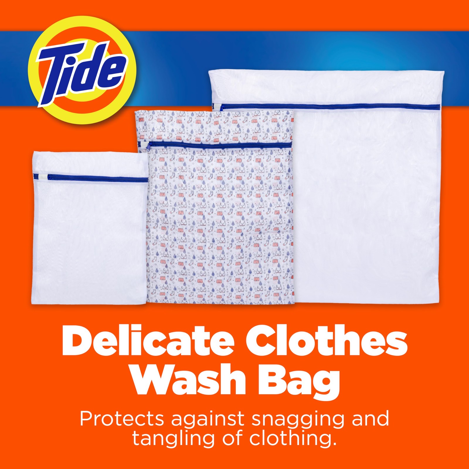Tide Delicate Clothes Mesh Wash Bags for Machine, 3 Small, Medium, Large