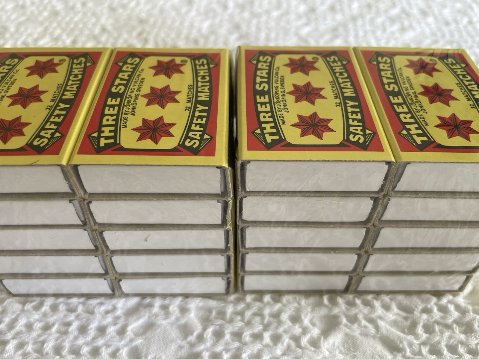 Swedish Camping Matches Three Stars Safety Matches 2 Packages-10 Boxes Per Pack