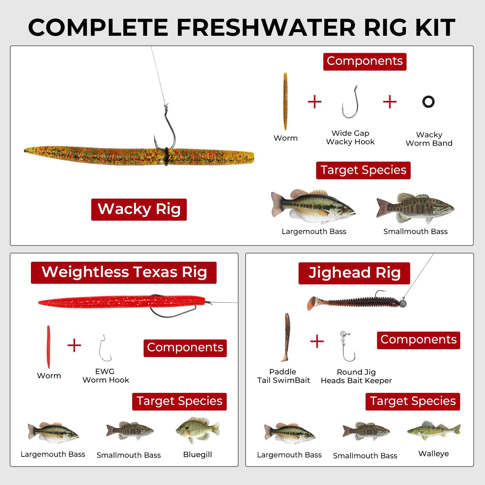 MadBite by KastKing 143pcs Freshwater Fishing Lure Kit, Includes Crankbaits,…