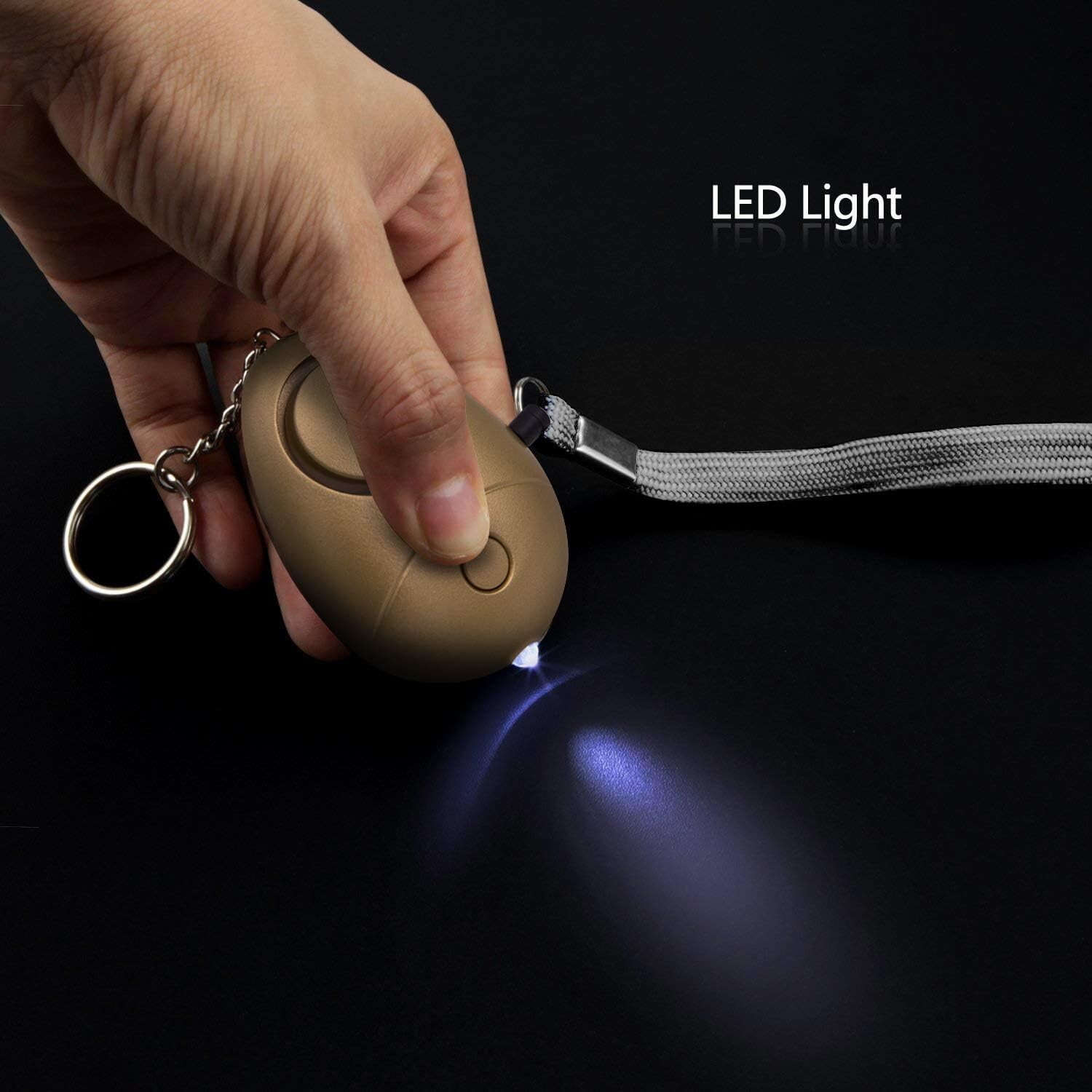 6Pack Safe Sound Personal Alarm Keychain 140DB with LED Light for Women Children