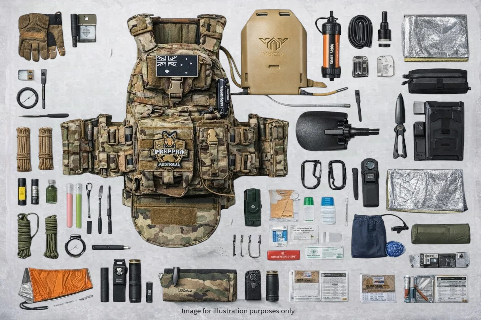 Premium Survival Vest Kit Contents Only – 87 Pieces | PrepPro