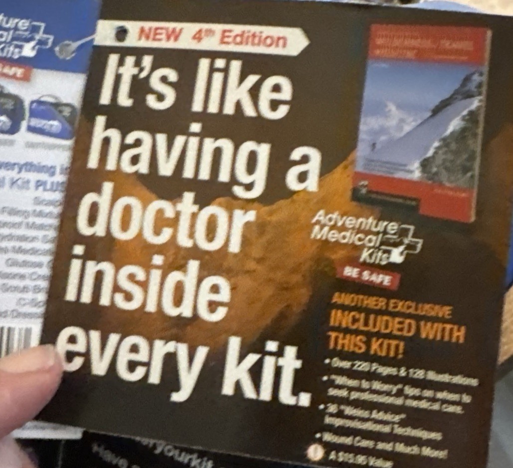 ADVENTURE MEDICAL KITS MOUNTAIN SERIES COMPREHENSIVE MEDICAL KIT, SEALED EXP???