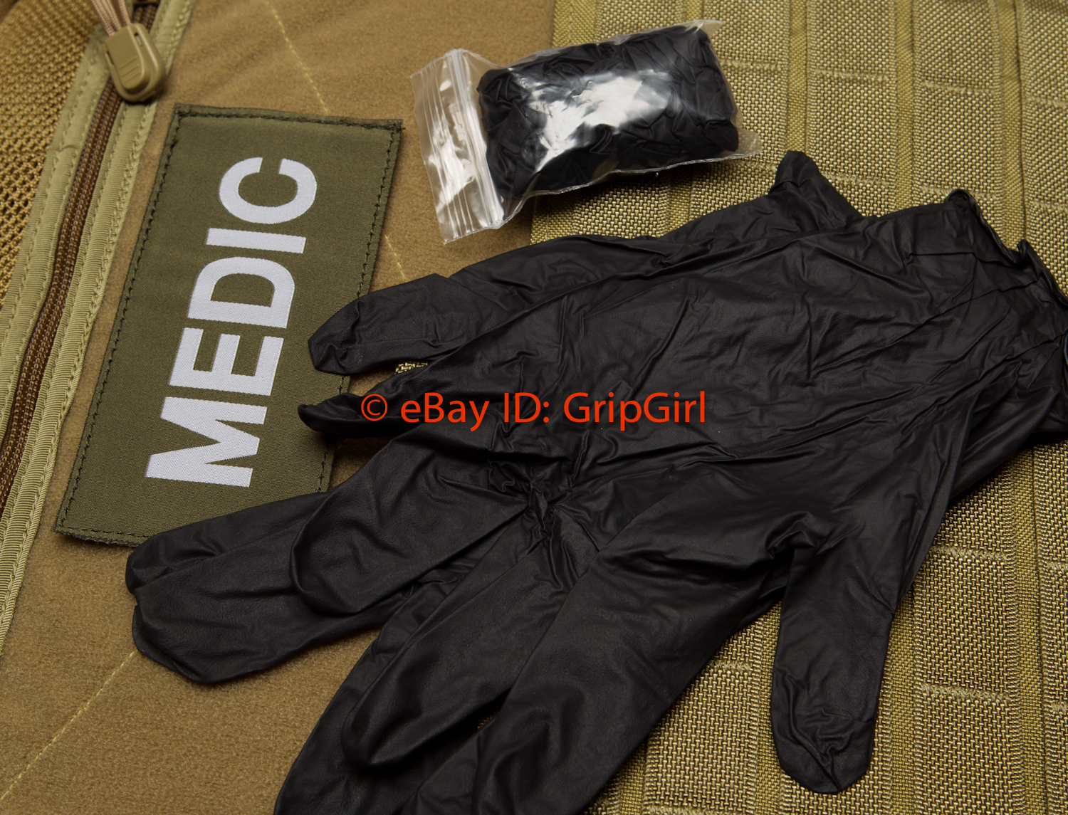 3x Pairs Black Gloves IFAK EDC Bleeder Blowout Combat TCCC Kit Medic Gear