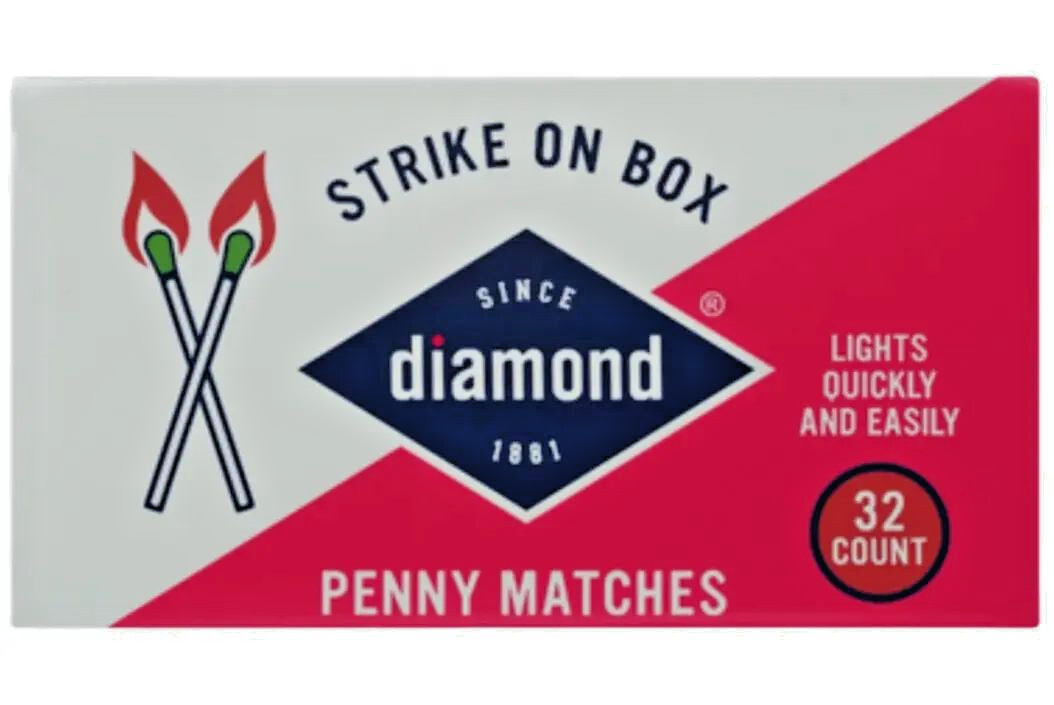 10 Boxes Diamond Wood PENNY Green MATCHES 32 x 10=320 STRIKE ON BOX wooden match