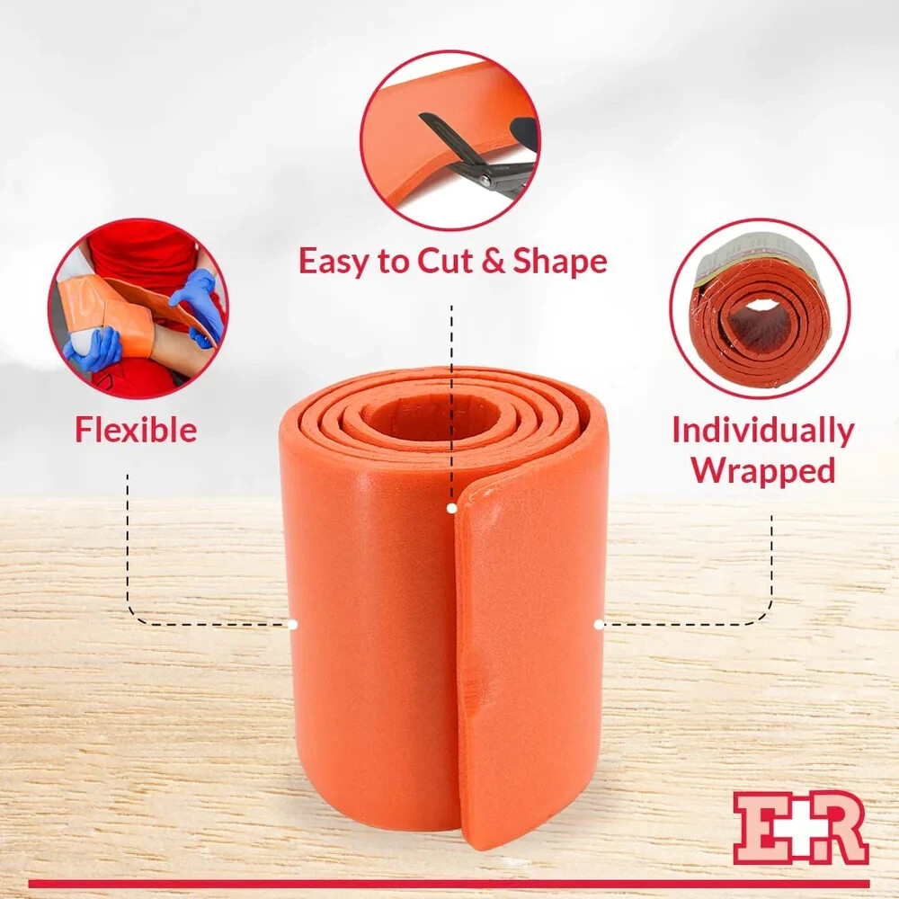 Ever Ready First Aid Universal Aluminum Splint Orange – 36″ Rolled