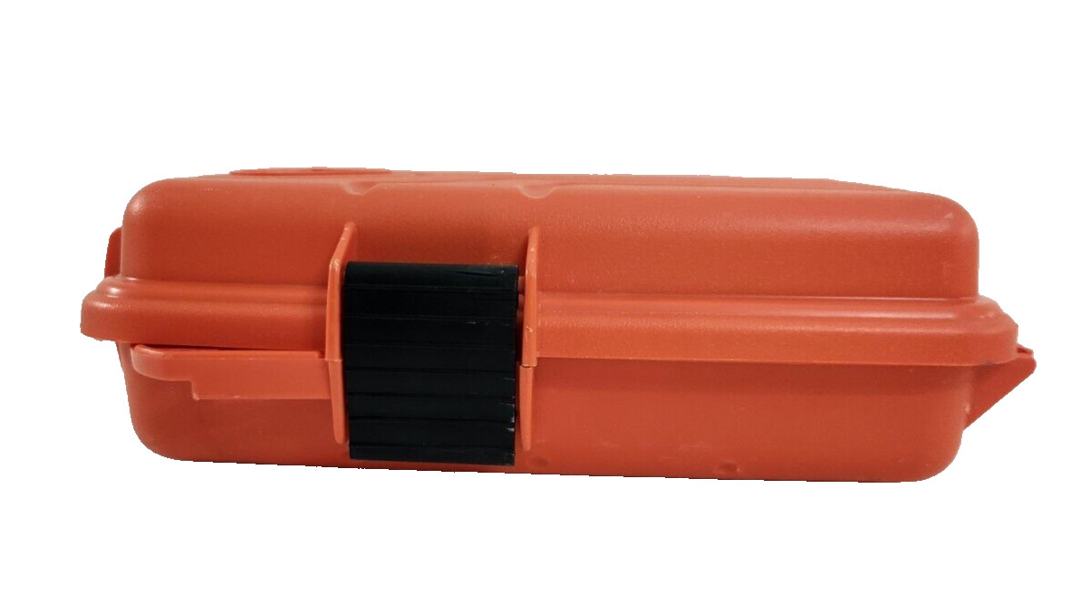 Orange Survivor Dry Box with O-Ring Seal Built in Compass Travel Camping Fishing
