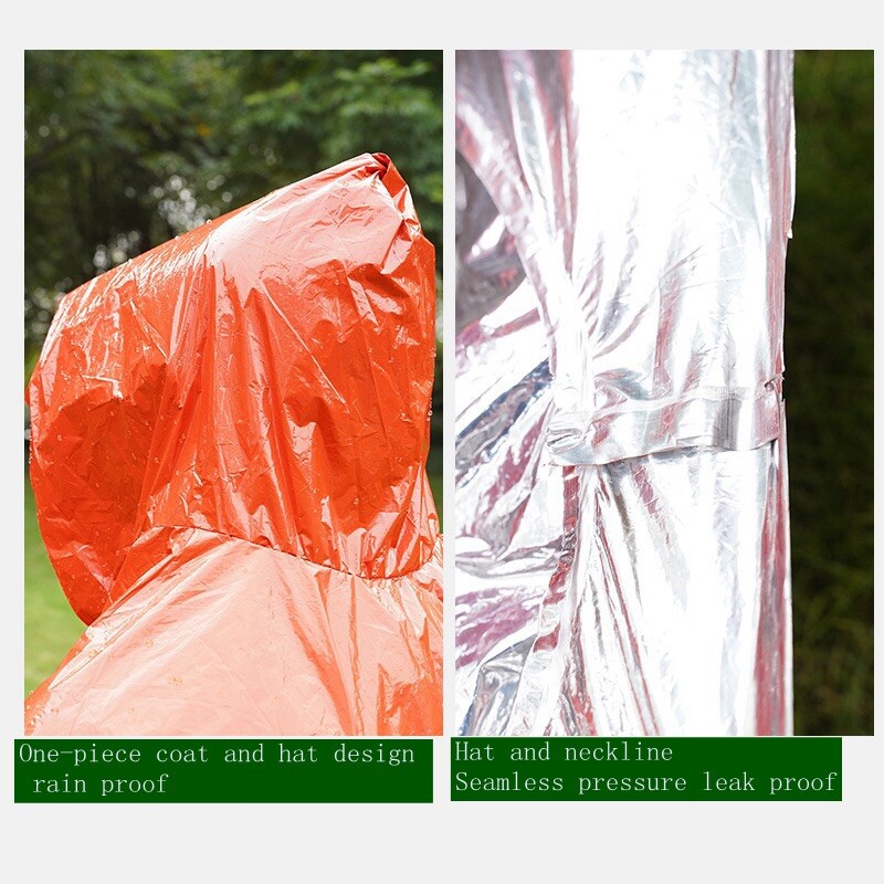 3 PACK Waterproof Emergency Survival Rain Poncho Outdoor Camping Survival Gear